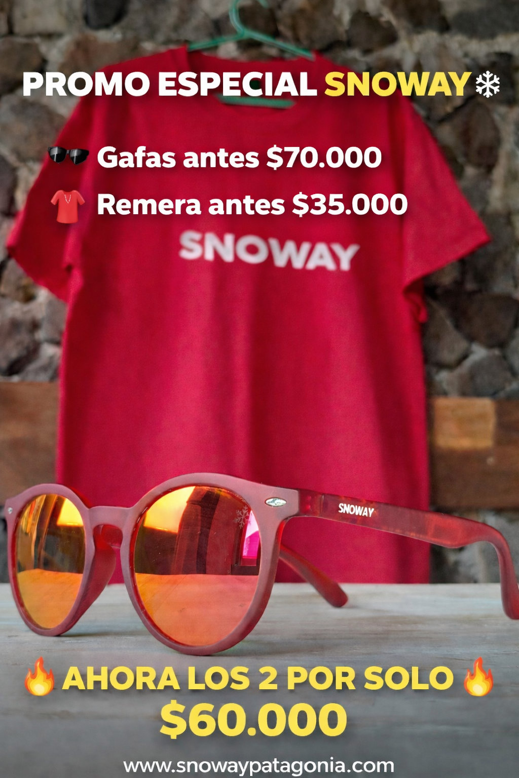 Gafa+Remera snoway promo